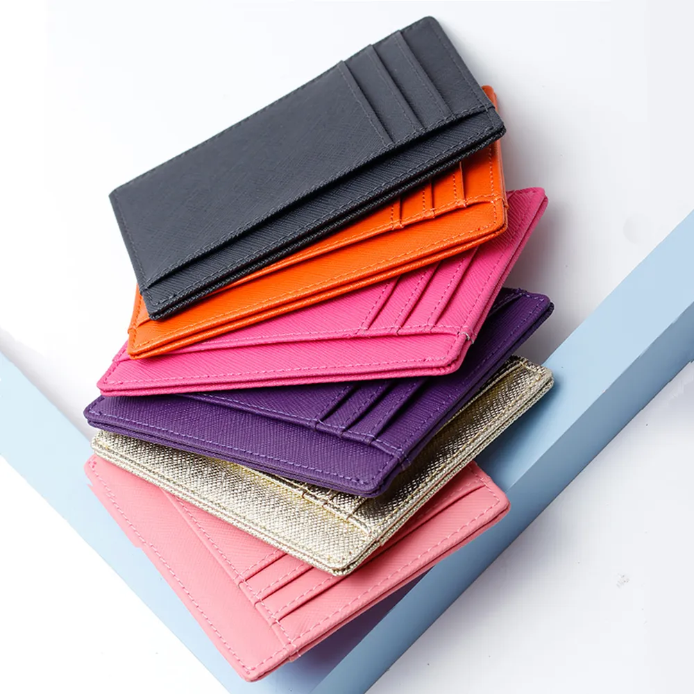 RFID Slim Leather Blocking Card Holder