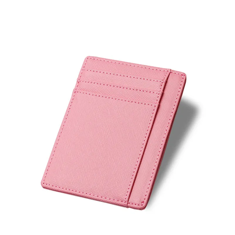 RFID Slim Leather Blocking Card Holder
