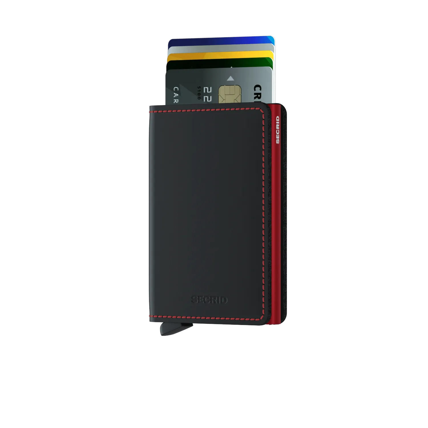 Slimwallet Matte - Black & Red