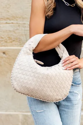 Soft Vegan Leather Woven Handbag