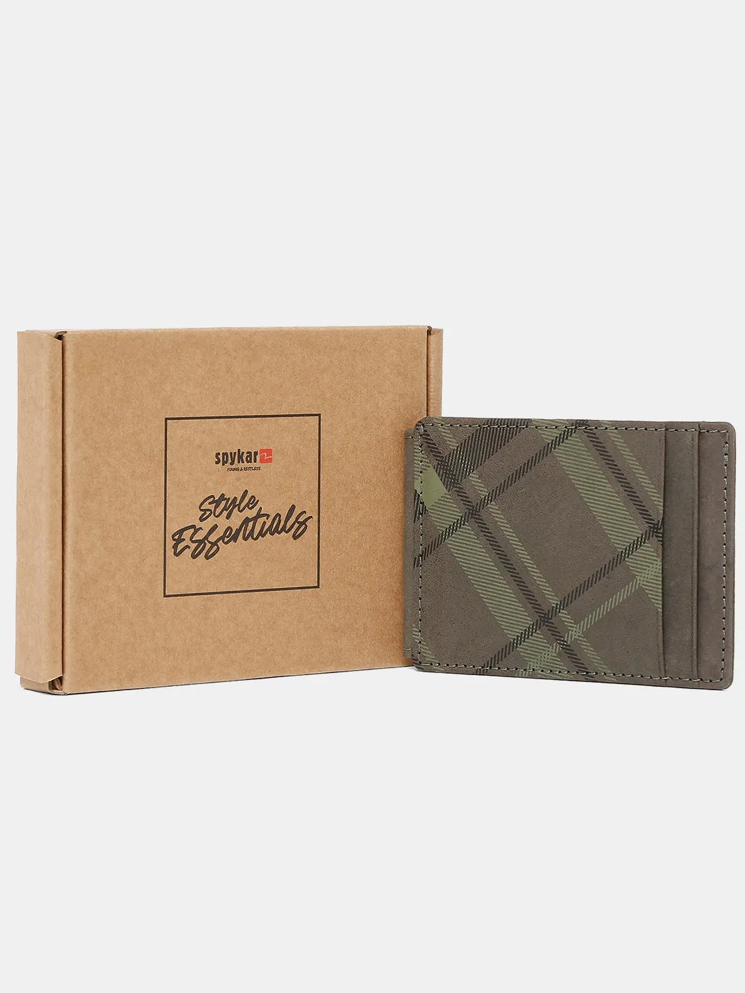 Spykar Men Olive Leather Money Clips
