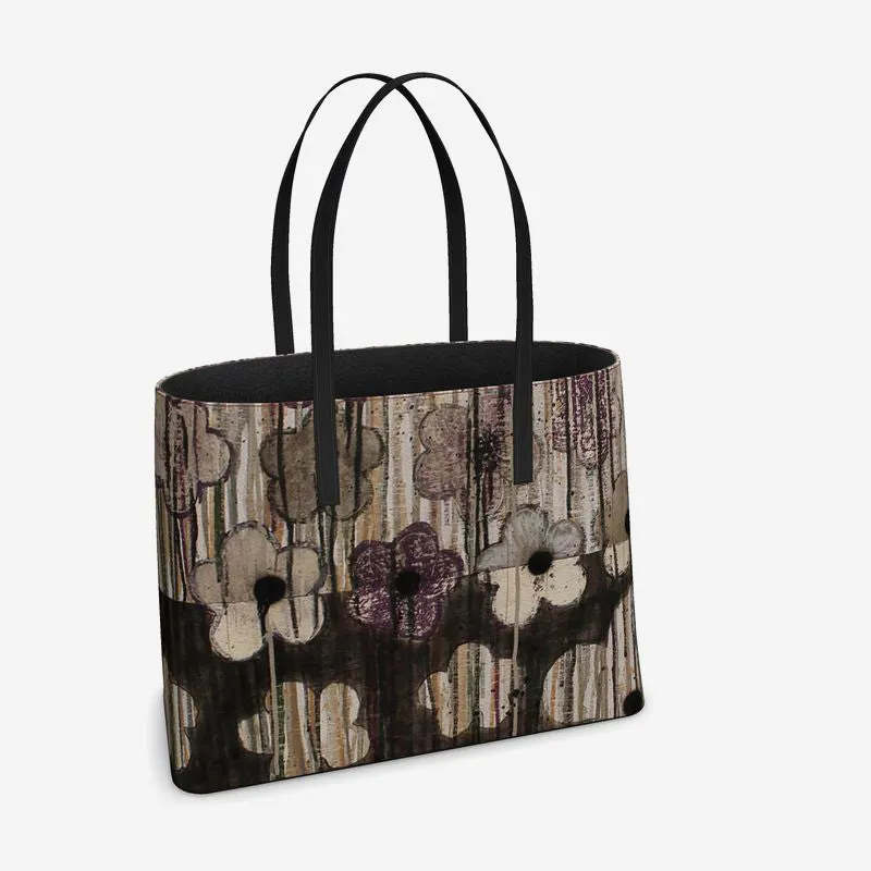 Thunder Blooms Leather Tote (Textured)