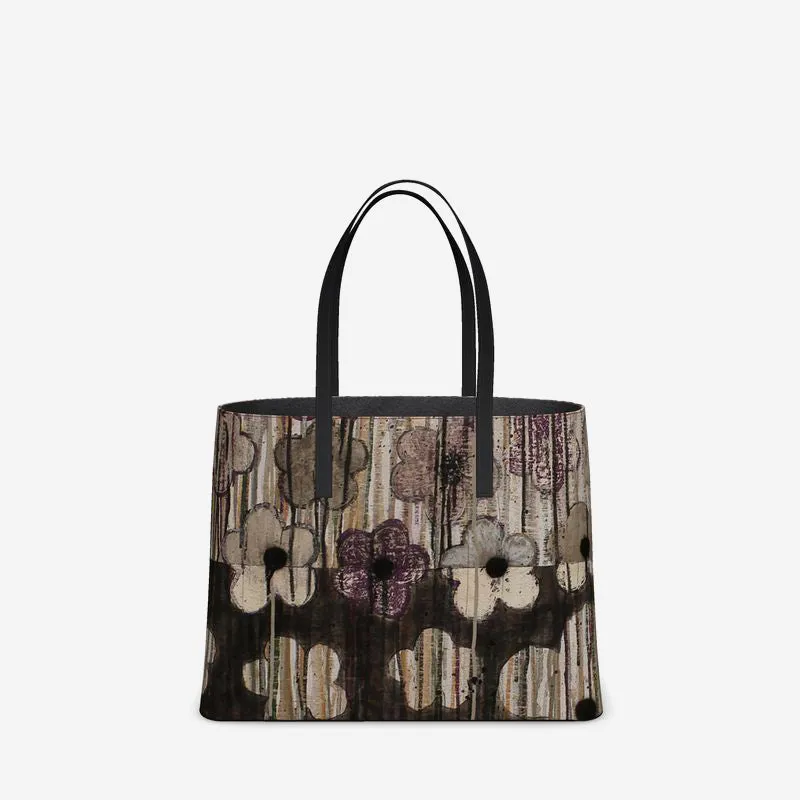 Thunder Blooms Leather Tote (Textured)