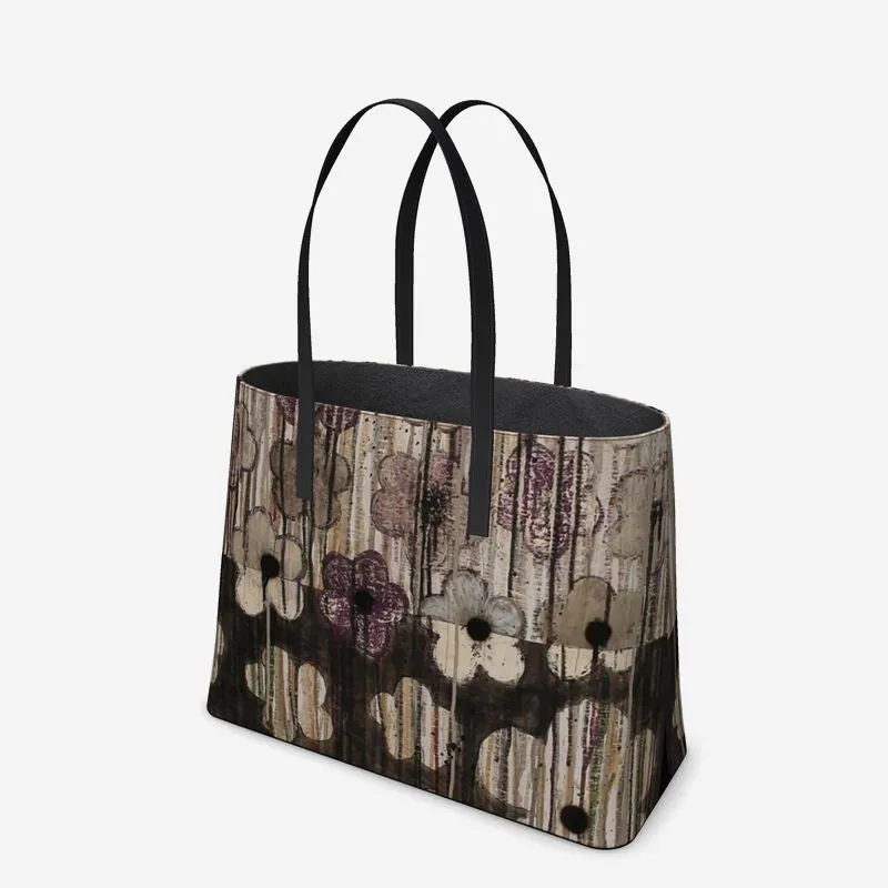 Thunder Blooms Leather Tote
