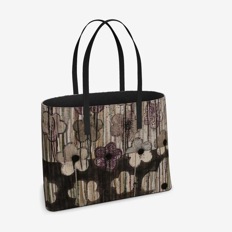 Thunder Blooms Leather Tote