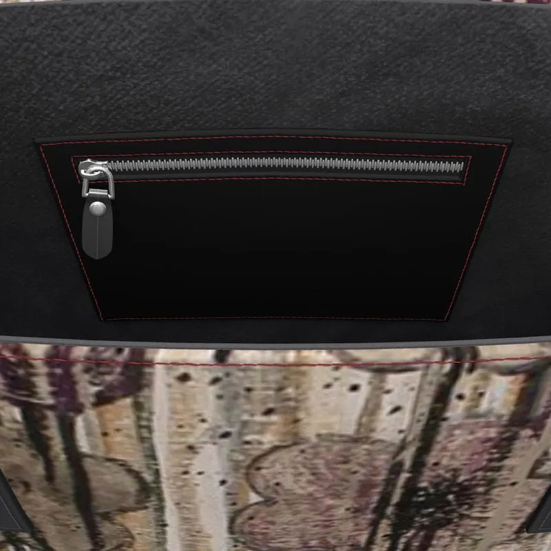 Thunder Blooms Leather Tote