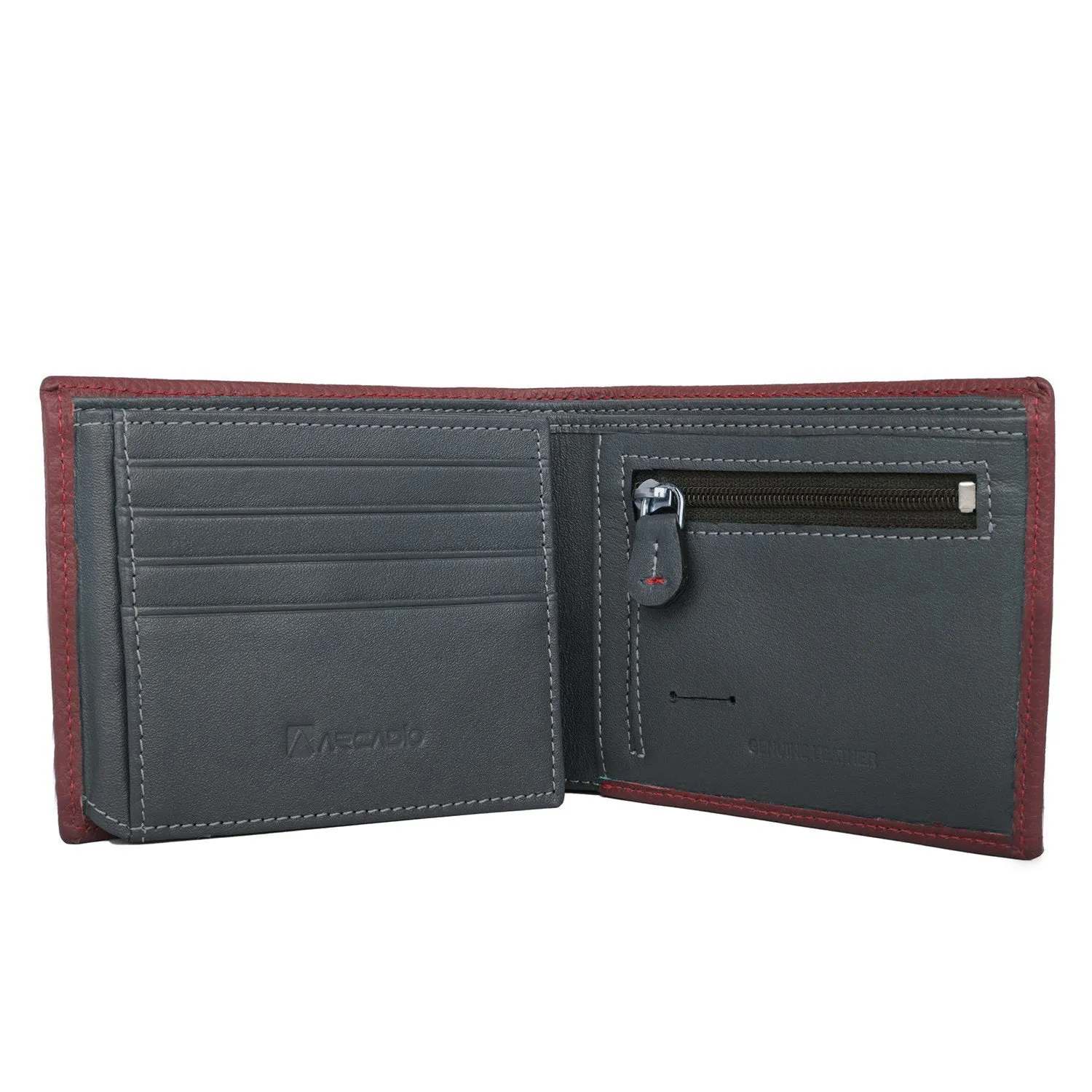 TWIN FUN Dual Toned Leather Wallet ARW1010RD