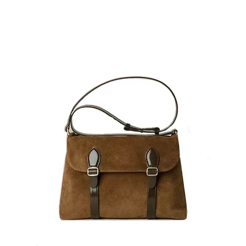 UAKISS  -  Fashion Luxury Designer PU Leather Shoulder Bag Women Clutch Handbag Purse Female Nubuck Leather Underarm Bag Travel Totes