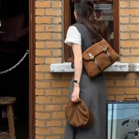 UAKISS  -  Fashion Luxury Designer PU Leather Shoulder Bag Women Clutch Handbag Purse Female Nubuck Leather Underarm Bag Travel Totes