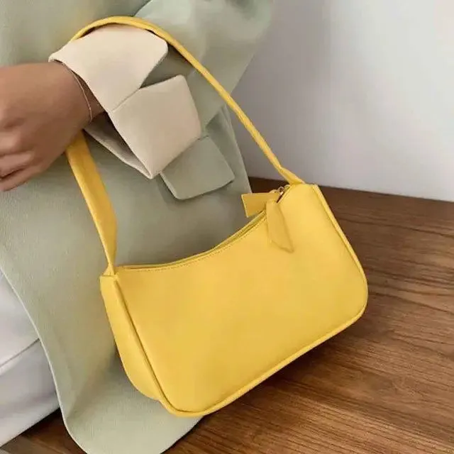 Uakiss Handle Bag Women Retro Handbag PU Leather Shoulder Totes Underarm Vintage Top Handle Bag Female Small Subaxillary Bags Clutch