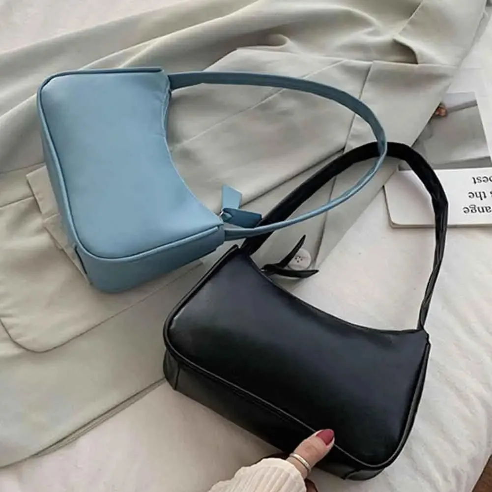 Uakiss Handle Bag Women Retro Handbag PU Leather Shoulder Totes Underarm Vintage Top Handle Bag Female Small Subaxillary Bags Clutch