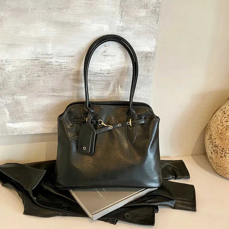 Uakiss Retro Underarm Shoulder Bags For Women  Winter New Luxury Designer Handbags Soft PU Leather Big Capacity Shopper Totes