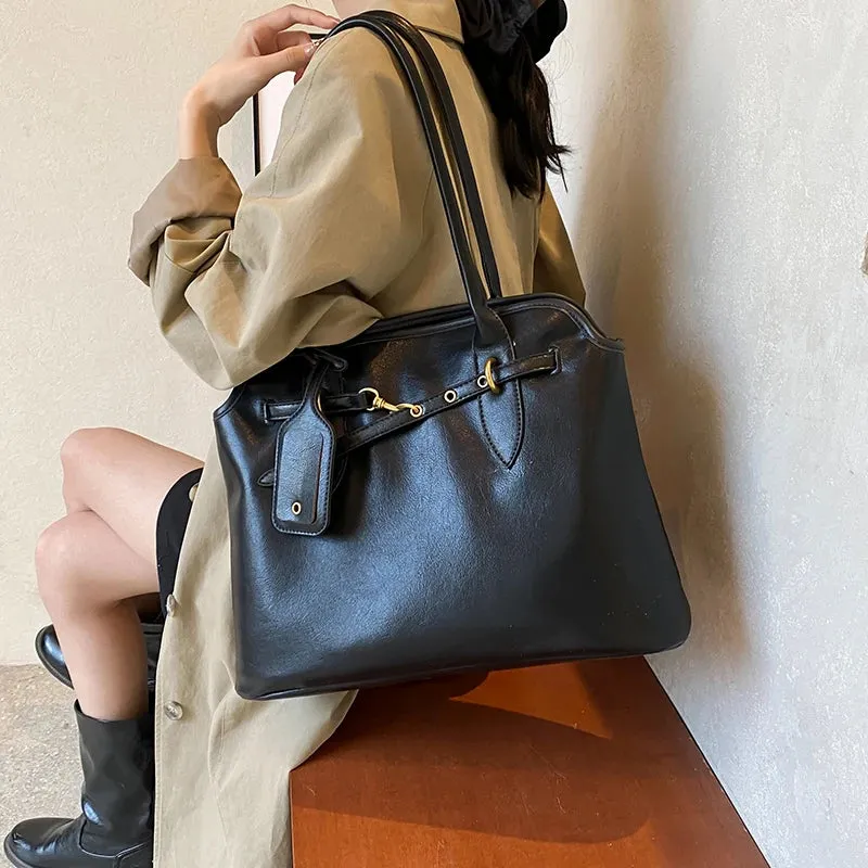 Uakiss Retro Underarm Shoulder Bags For Women  Winter New Luxury Designer Handbags Soft PU Leather Big Capacity Shopper Totes