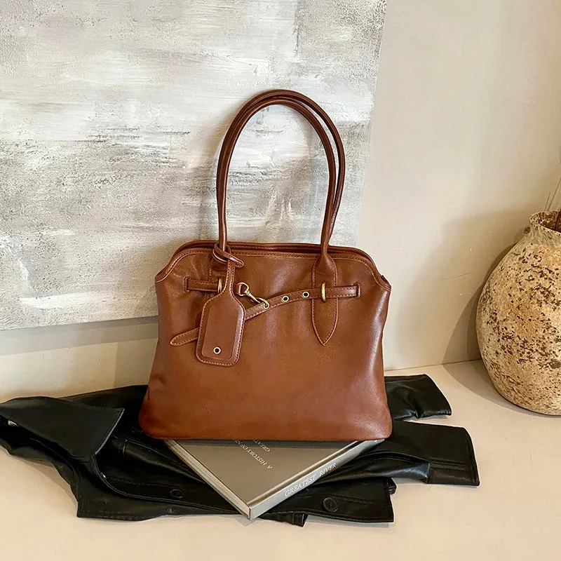 Uakiss Retro Underarm Shoulder Bags For Women  Winter New Luxury Designer Handbags Soft PU Leather Big Capacity Shopper Totes