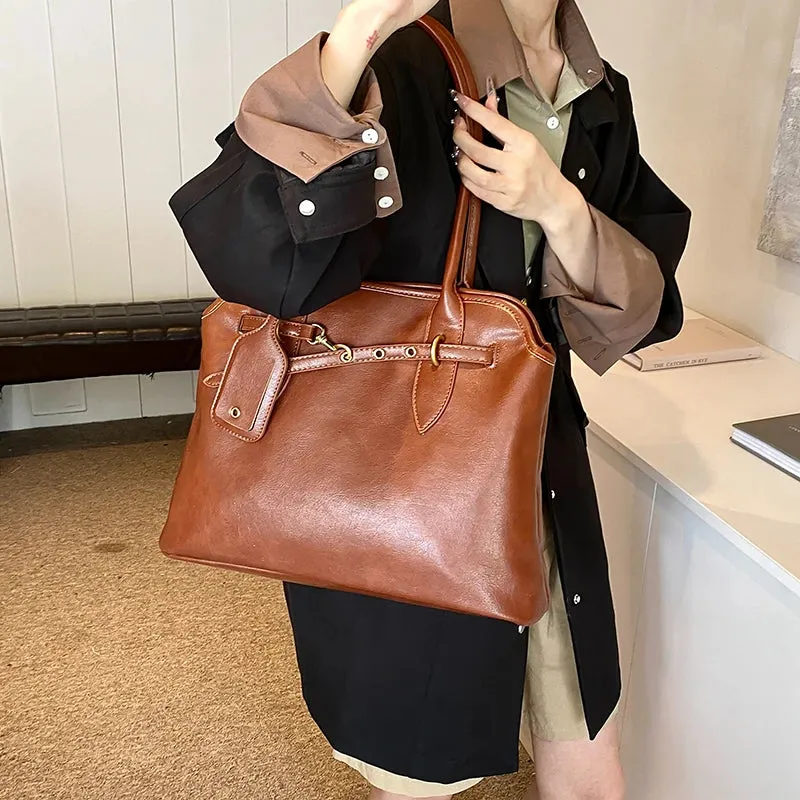 Uakiss Retro Underarm Shoulder Bags For Women  Winter New Luxury Designer Handbags Soft PU Leather Big Capacity Shopper Totes