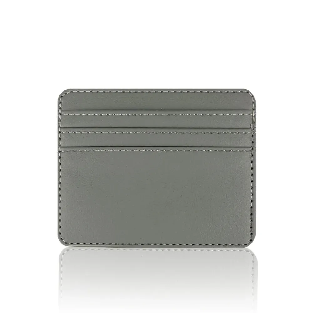 Ultra-thin Leather Mini Wallet Slim Bank Credit Card Holder Men's Business Small ID Case For Women Purse 4 Slots Cardholder