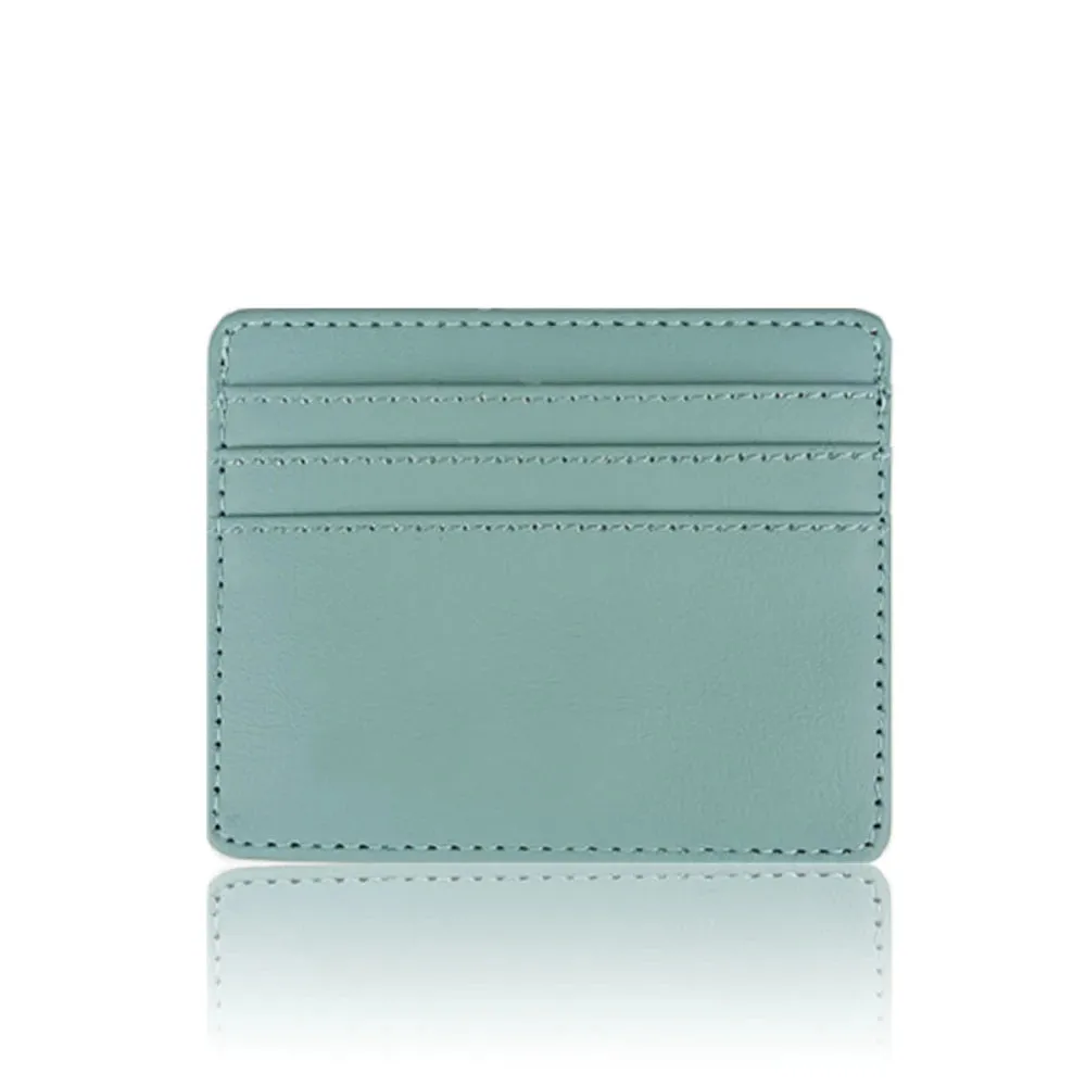 Ultra-thin Leather Mini Wallet Slim Bank Credit Card Holder Men's Business Small ID Case For Women Purse 4 Slots Cardholder