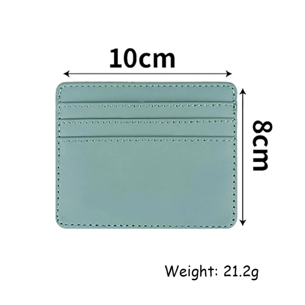 Ultra-thin Leather Mini Wallet Slim Bank Credit Card Holder Men's Business Small ID Case For Women Purse 4 Slots Cardholder