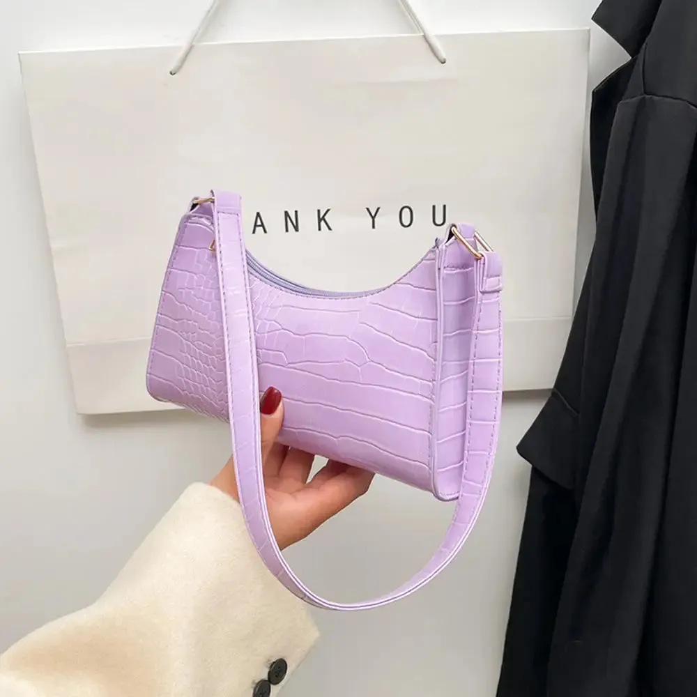 Vvsha Black Trendy Women Shoulder Bag Fashion Pu Handbags Crossbody Bags Small Handle Bags Shopper Clutch Purse