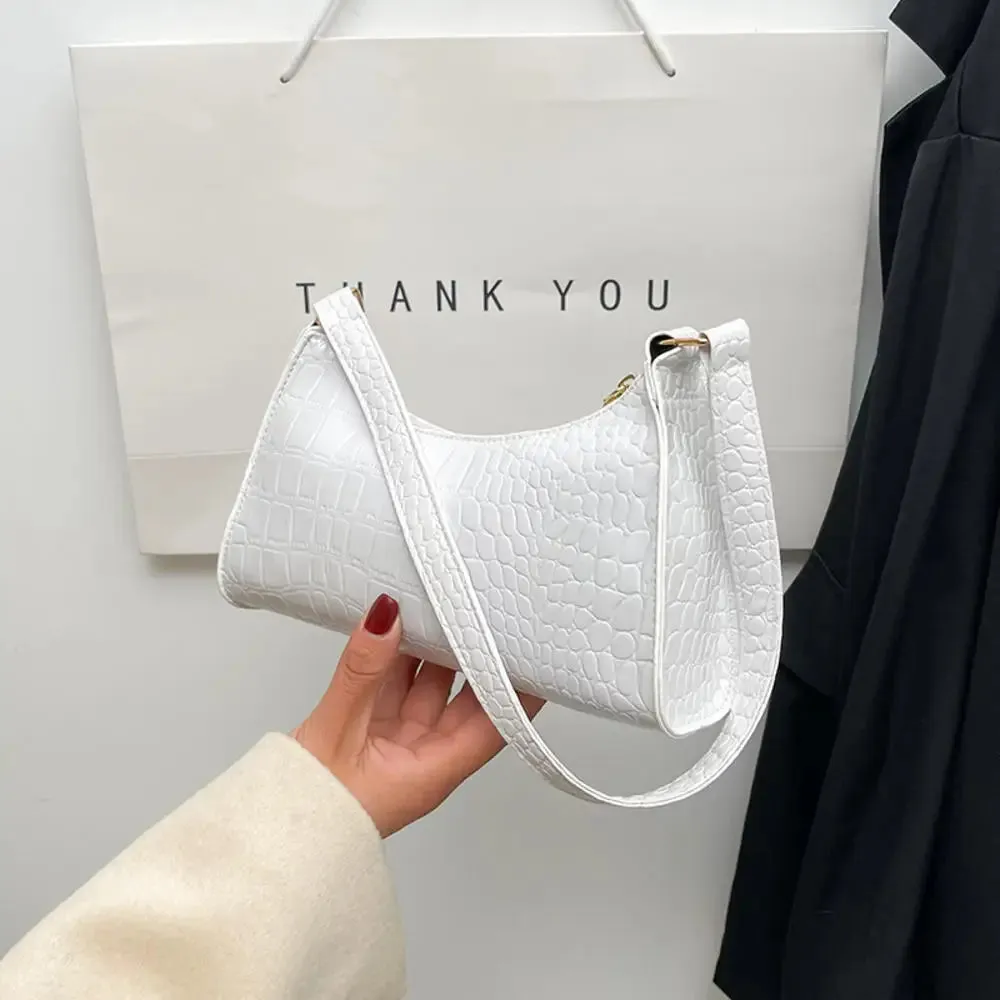 Vvsha Black Trendy Women Shoulder Bag Fashion Pu Handbags Crossbody Bags Small Handle Bags Shopper Clutch Purse