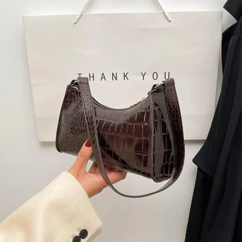 Vvsha Black Trendy Women Shoulder Bag Fashion Pu Handbags Crossbody Bags Small Handle Bags Shopper Clutch Purse