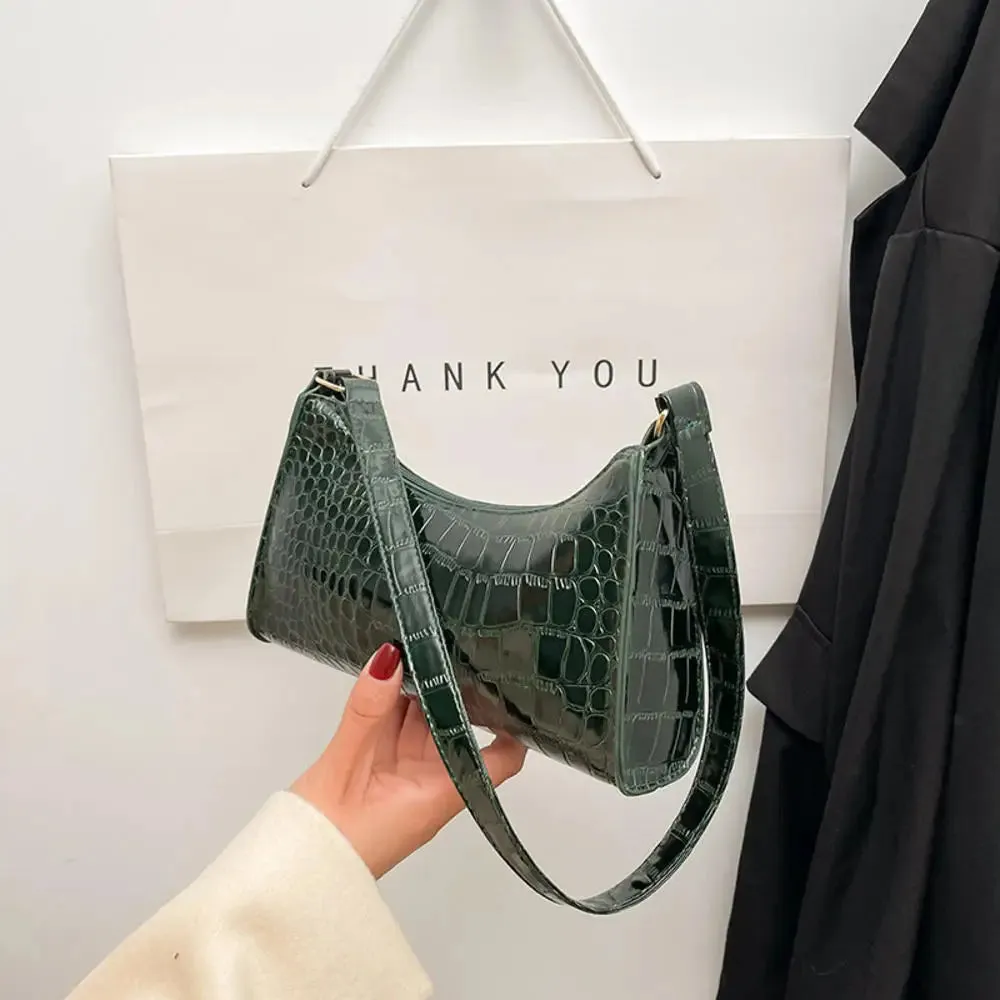 Vvsha Black Trendy Women Shoulder Bag Fashion Pu Handbags Crossbody Bags Small Handle Bags Shopper Clutch Purse