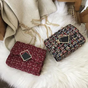 Vvsha  Female High Quality Shoulder Messenger Bags Autumn and Winter Style Red Pink Square Bag Elegant Ladies Shopping Purse