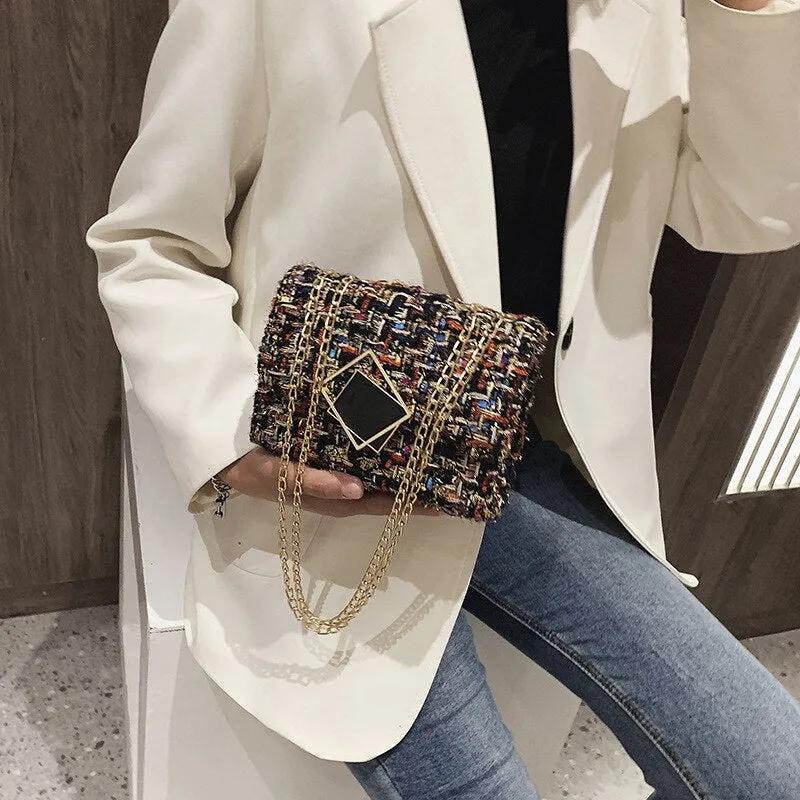 Vvsha  Female High Quality Shoulder Messenger Bags Autumn and Winter Style Red Pink Square Bag Elegant Ladies Shopping Purse