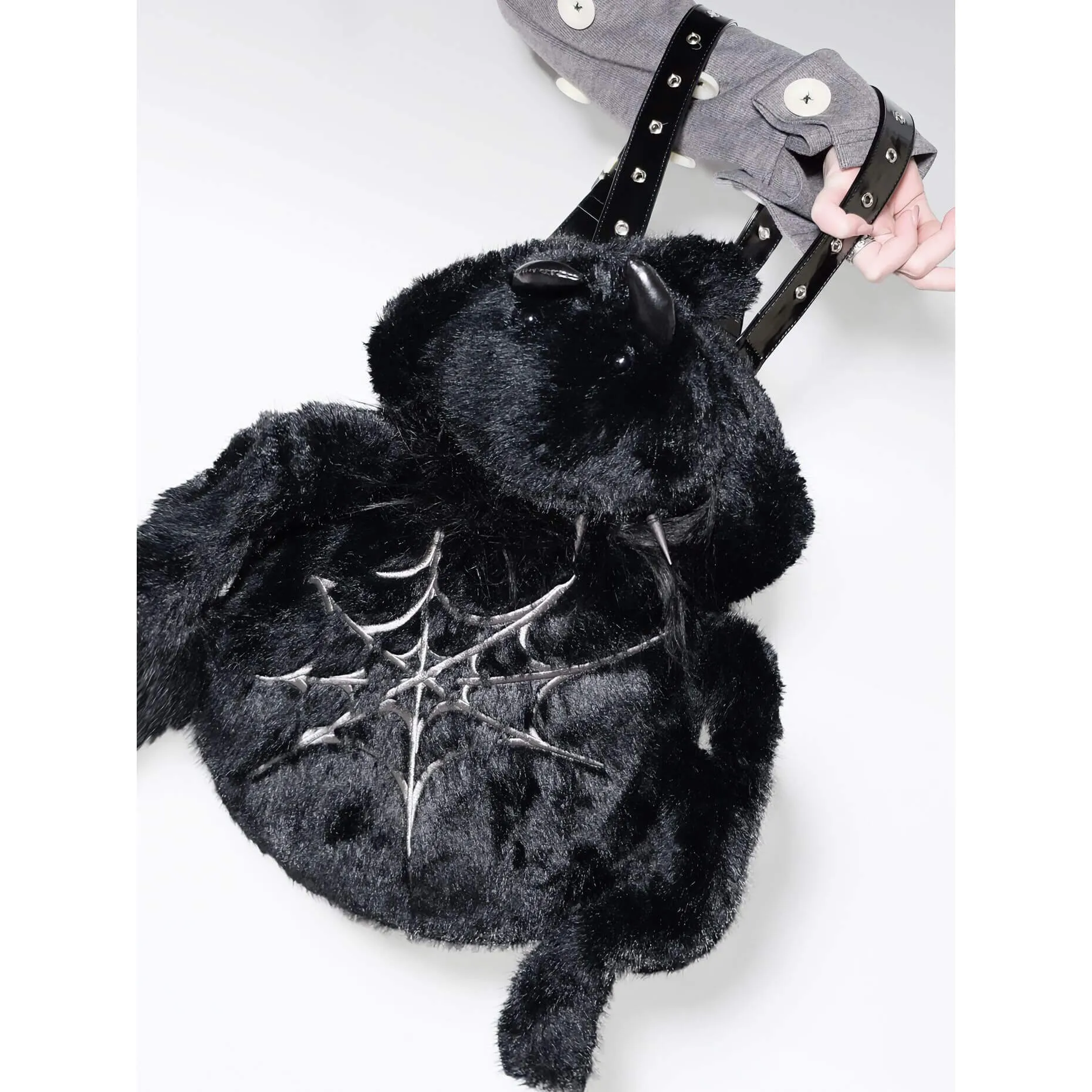 Zhulia Plush Spider Backpack with Strap