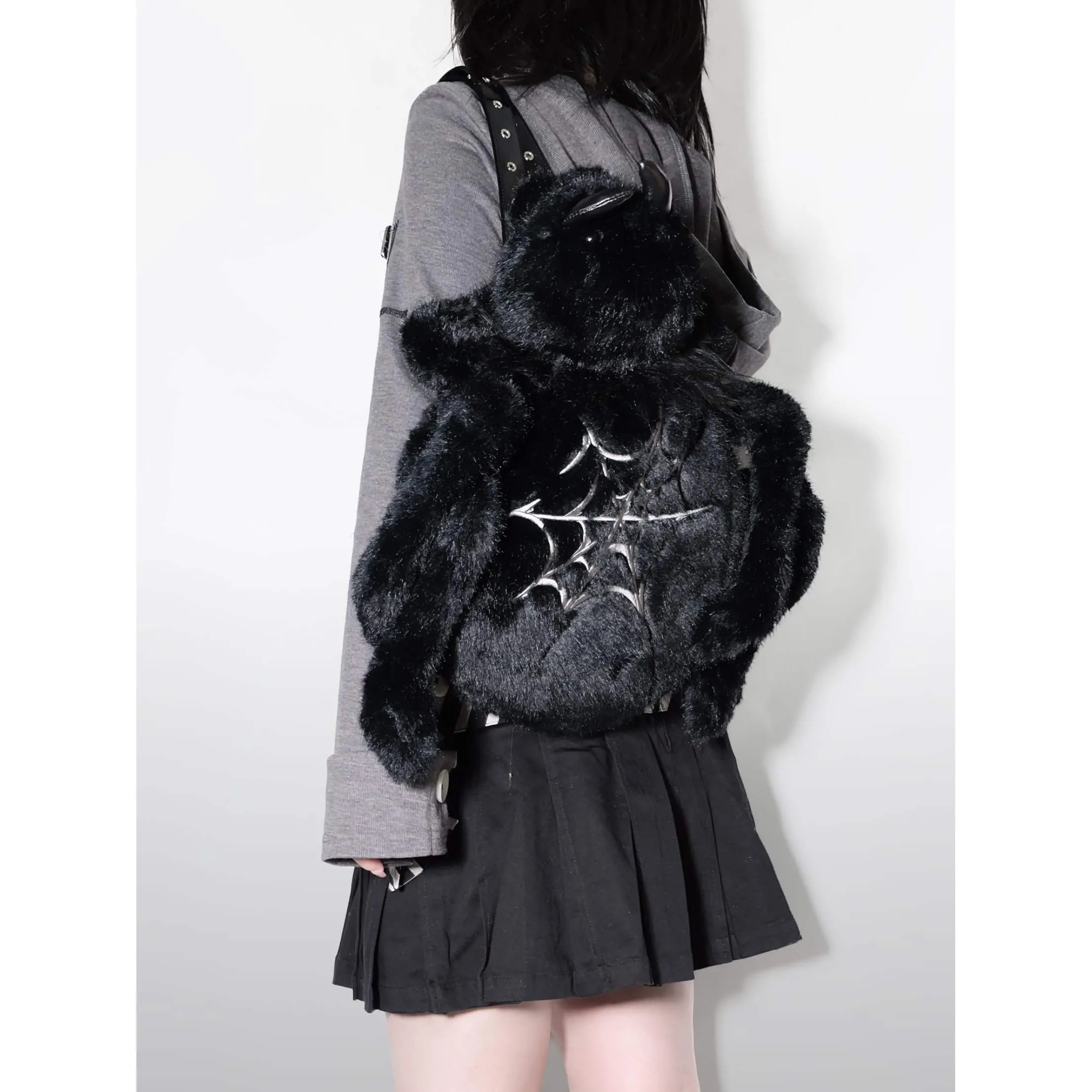Zhulia Plush Spider Backpack with Strap